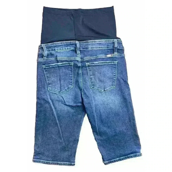 Kancan Maternity Denim Capris Dark Wash Distressed Size 7 - Picture 2 of 9